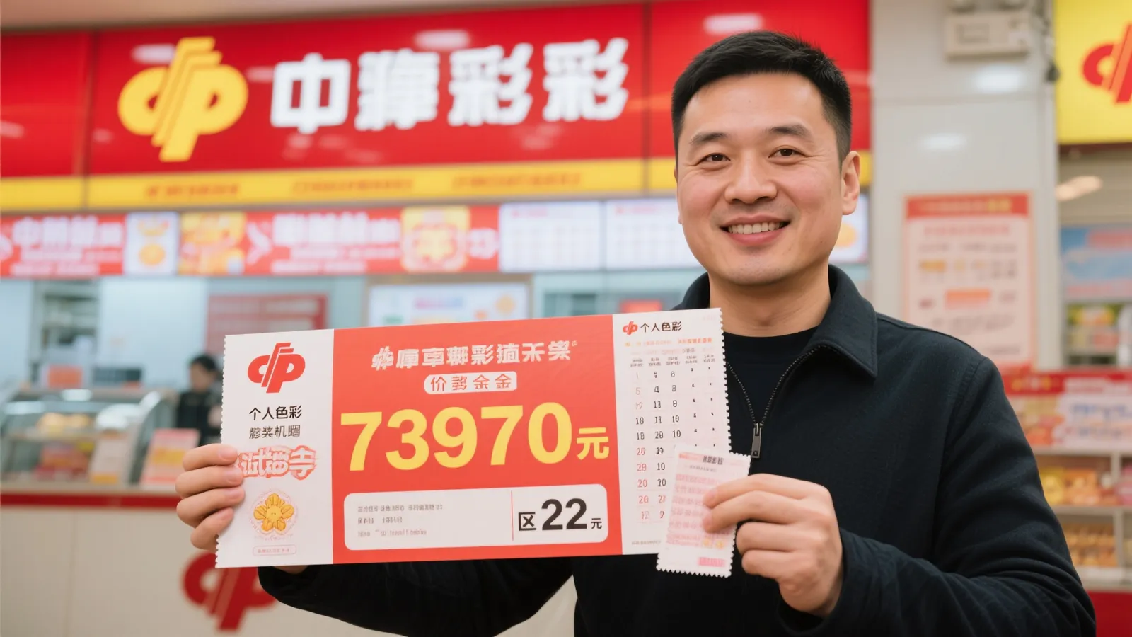 男子22元自选号中福彩7397万，激动不已无法驾车兑奖