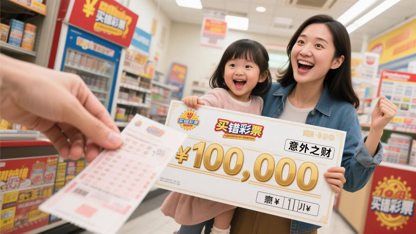 意外之喜！年轻妈妈错买彩票竟中千万巨奖